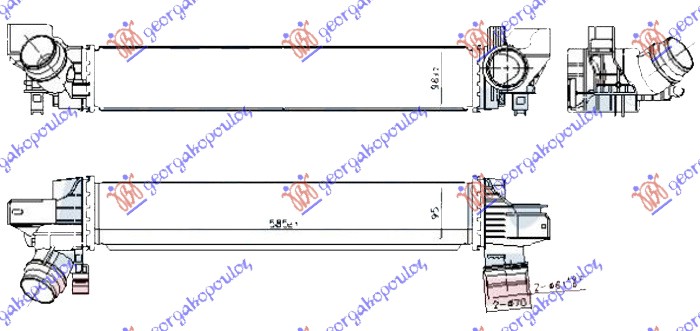 ΨΥΓΕΙΟ INTERCOOLER 1.5 (225xe HYBRID) ΒΕΝΖΙΝΗ (585x95x98)