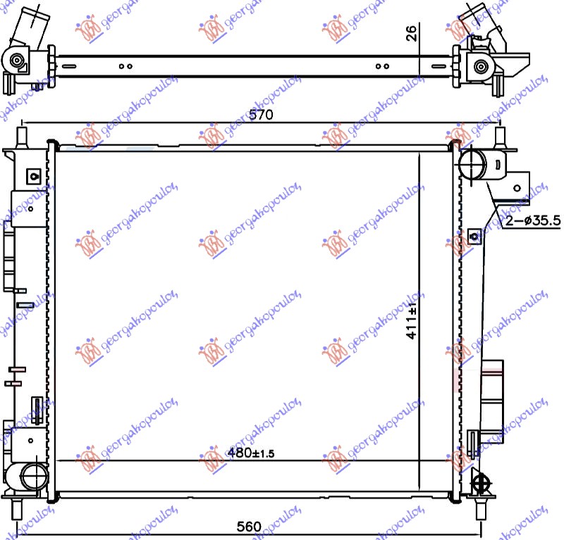 ΨΥΓΕΙΟ 1.6 CRDI ΜΗΧΑΝΙΚΟ (480x411x26) (NRF)