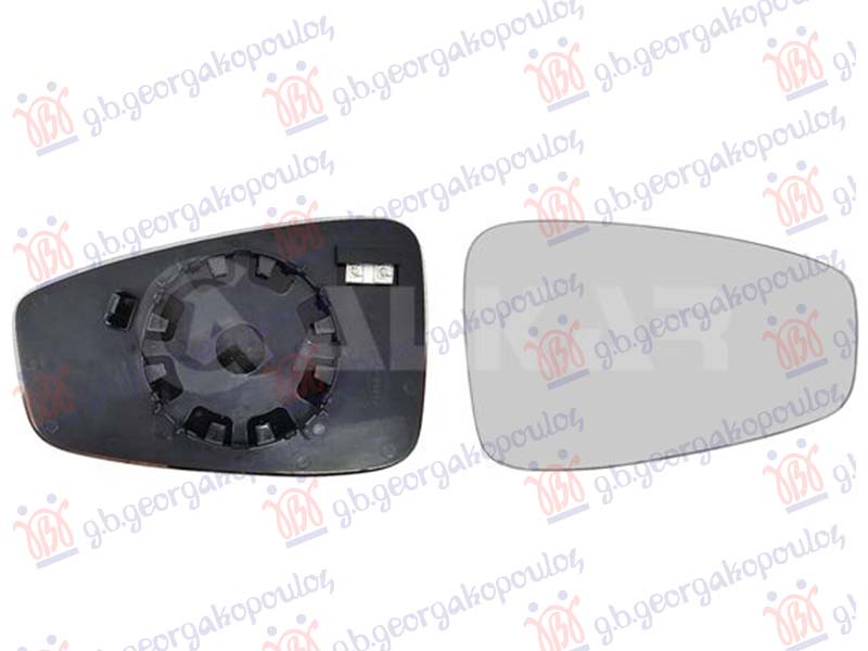 ΚΡΥΣΤΑΛΛΟ ΚΑΘΡΕΦΤΗ ΘΕΡΜΑΙΝΟΜΕΝΟ (CONVEX GLASS) (2 PIN) ΔΕΞ