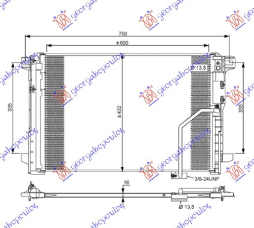 ΨΥΓΕΙΟ A/C ΒΕΝΖΙΝΗ-ΠΕΤΡΕΛΑΙΟ (610x420x16) (NRF)