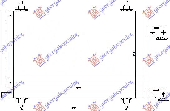 ΨΥΓΕΙΟ A/C ΒΕΝΖΙΝΗ-ΠΕΤΡΕΛΑΙΟ (535x361) (ΠΛΑΚΑΚΙ ΠΛΑΙΝΟ) (NRF)