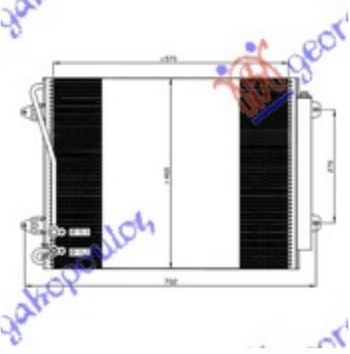 ΨΥΓΕΙΟ A/C 1.4-1.8-3.2-3.6 FSI - 2.0TFSI ΒΕΝΖΙΝΗ (570x460x16) (NISSENS)