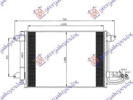 ΨΥΓΕΙΟ A/C ΒΕΝΖΙΝΗ/ΠΕΤΡΕΛΑΙΟ (550x390x16) (NRF)