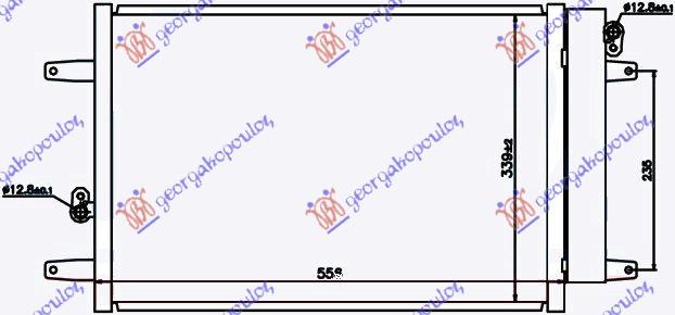 ΨΥΓΕΙΟ Α/C BENZINH-ΠΕΤΡΕΛΑΙΟ (525x362x16) 2000- (MARELLI)