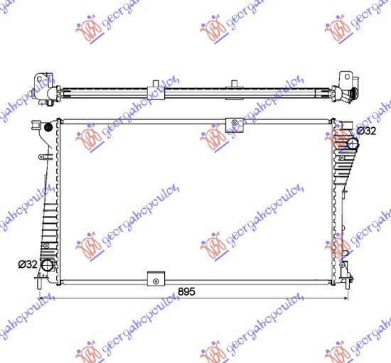 ΨΥΓΕΙΟ 2.0 CDTi -2.5 DTi ΠΕΤΡΕΛΑΙΟ (780x450x26) ΠΑΡΟΧΕΣ ΔΙΑΓΩΝΙΑ (ΜΕ START-STOP) (NRF)