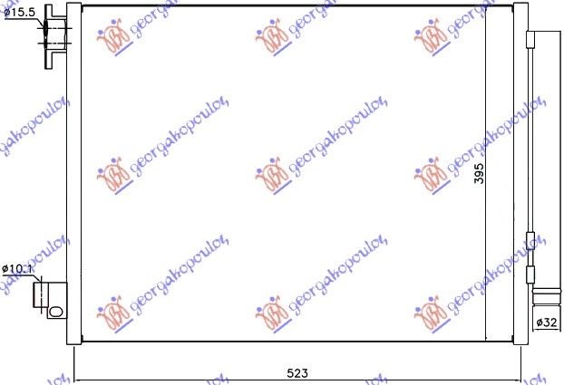 ΨΥΓΕΙΟ A/C ΒΕΝZINH-ΠΕΤΡΕΛΑΙΟ (510x397x12) 2012- ΤΥΠΟΥ VALEO (NRF)