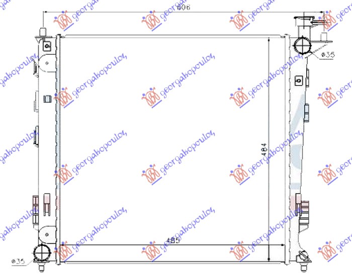 ΨΥΓΕΙΟ 1.7-2.0 CRDi ΠΕΤΡΕΛΑΙΟ ΜΗΧΑΝΙΚΟ (485x485x16) (ΚΟΡΕΑΣ) (VALEO)