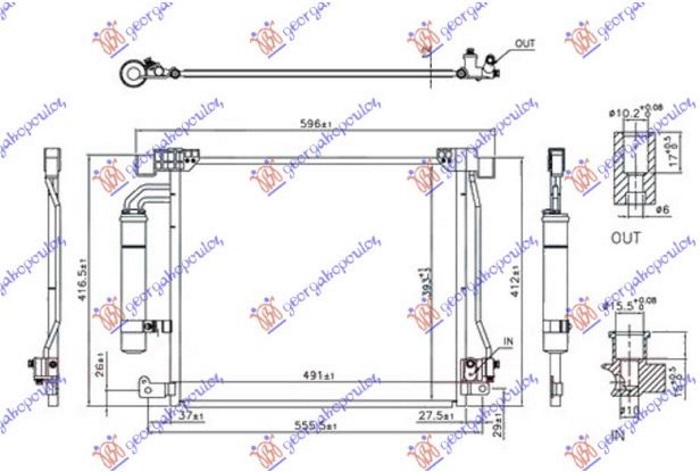 ΨΥΓΕΙΟ A/C 1.2 DIG TURBO - 1.5 dci - 1.6 DIG TURBO (491x414x12) ΒΑΛΒΙΔΑ ΔΙΠΛΑ ΣΤΟ ΦΙΛΤΡΟ (KOYO)