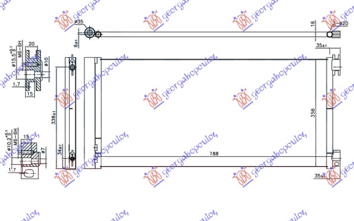 ΨΥΓΕΙΟ A/C 1.6 CDTi (788x356x16) (MARELLI)