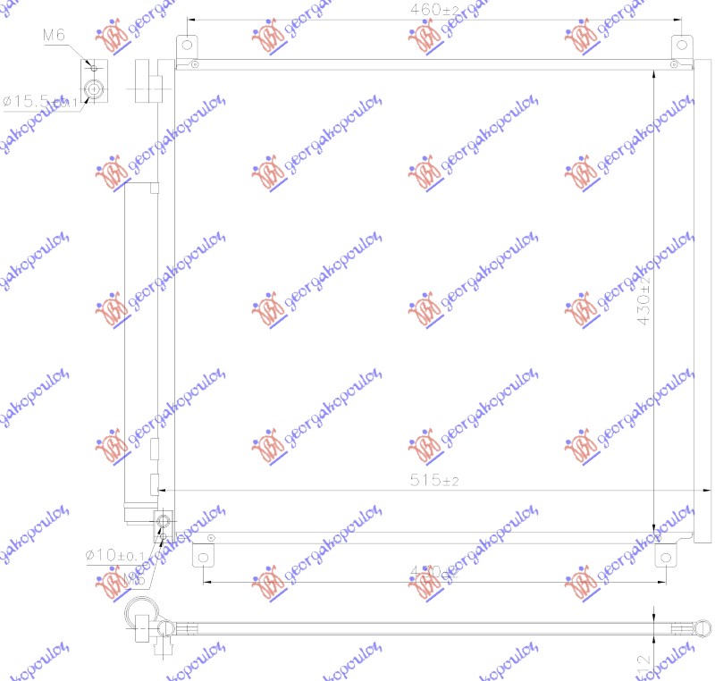 ΨΥΓΕΙΟ A/C 1.2 ΒΕΝΖΙΝΗ (500x430x12) (KOYO)