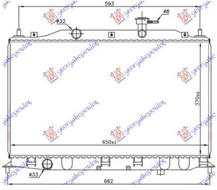 ΨΥΓΕΙΟ ΒΕΝΖΙΝΗ 1.4-1.6 +/- A/C (370x650) (NRF)