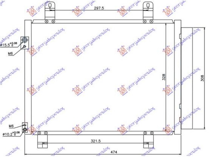 ΨΥΓΕΙΟ A/C 1.0-1.2 ΒΕΝΖΙΝΗ (550x350x16) (NRF)
