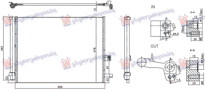 ΨΥΓΕΙΟ A/C 3.0 BENZINH - 4.4 BENZINH/YΒΡΙΔΙΚΟ (659x470x12)