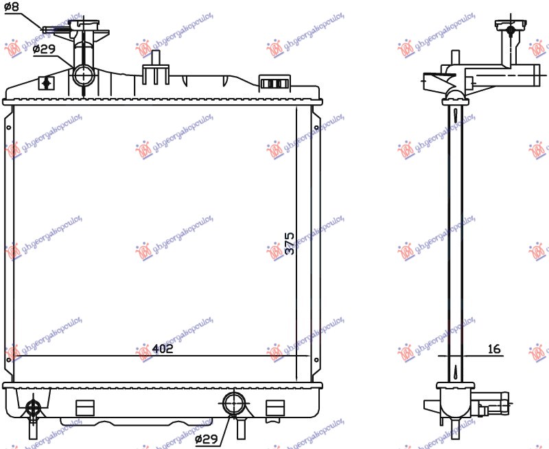 ΨΥΓΕΙΟ 1.0-1.2 ΒΕΝΖΙΝΗ ΜΗΧΑΝΙΚΟ (375x395x16) (VALEO)