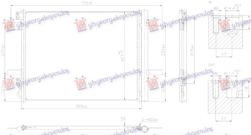 ΨΥΓΕΙΟ A/C 1.2-1.6 ΒΕΝΖΙΝΗ - 1.5 ΠΕΤΡΕΛΑΙΟ (567x421x16)