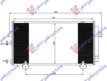 ΨΥΓΕΙΟ A/C ΓΙΑ ΟΛΑ ΒΕΝΖΙΝΗ/ΠΕΤΡΕΛΑΙΟ (730x400x16) (NRF)