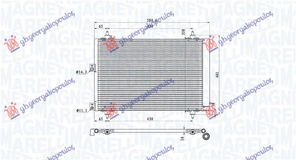 ΨΥΓΕΙΟ A/C 1.6 HDi (520x360x17) (MARELLI) - Image 2
