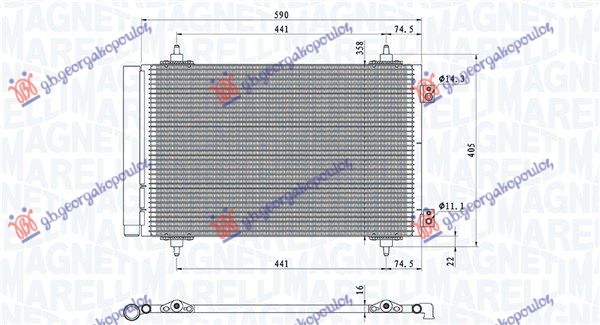 ΨΥΓΕΙΟ A/C 1.6-2.0HDi-MJET (550x360x16) 2006- (MARELLI) - Image 2