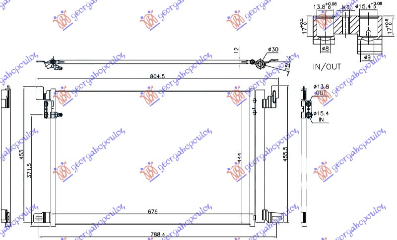 ΨΥΓΕΙΟ A/C 2.0-3.0 TFSI/3.0 TDI (676x444x12) (MARELLI)