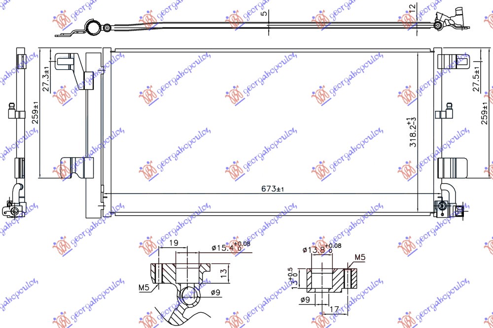 ΨΥΓΕΙΟ A/C 1.4 TFSI/S4/RS4 ΒΕΝΖΙΝΗ 2.0/3.0 TDi ΠΕΤΡΕΛΑΙΟ (673x318x12) (VALEO)