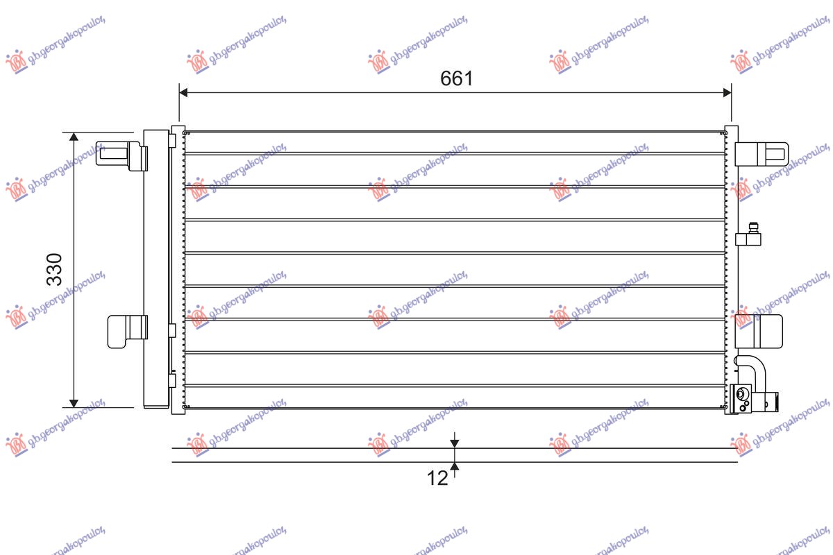 ΨΥΓΕΙΟ A/C 1.4 TFSI/S4/RS4 ΒΕΝΖΙΝΗ 2.0/3.0 TDi ΠΕΤΡΕΛΑΙΟ (673x318x12) (VALEO) - Image 2