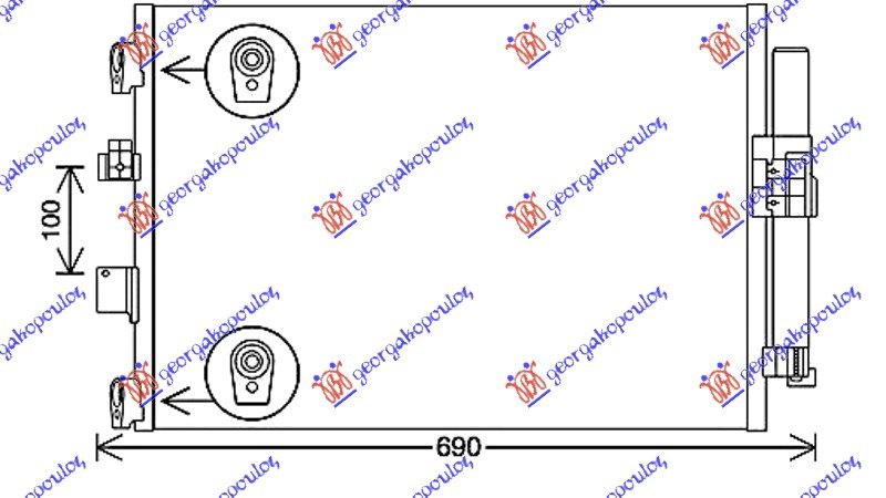 ΨΥΓΕΙΟ A/C 1.5TDCi/Econetic (591x378x16) (MARELLI)